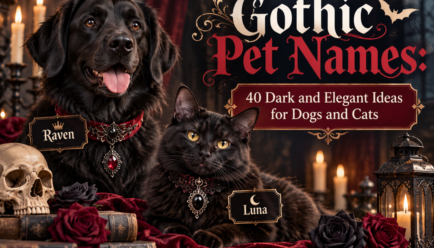 Gothic Pet Names: 40 Dark and Elegant Ideas for Dogs and Cats