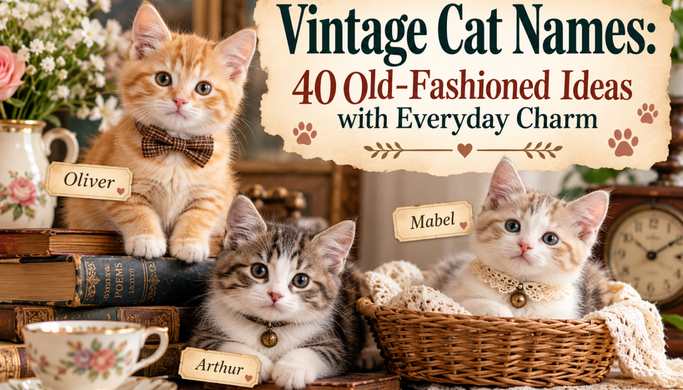 "Vintage Cat Names: 40 Old-Fashioned Ideas with Everyday Charm